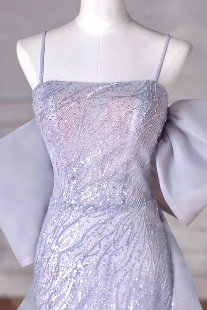 loveedsTM-French purple sling high-end fishtail evening dress
