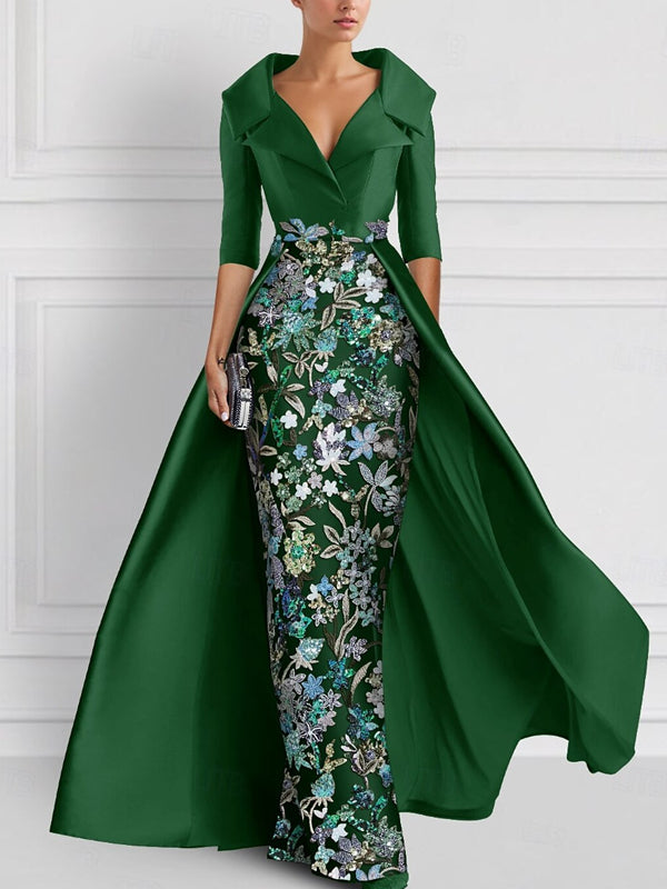 Satin Split Temperament Women's Dress