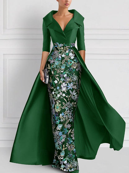 Satin Split Temperament Women's Dress