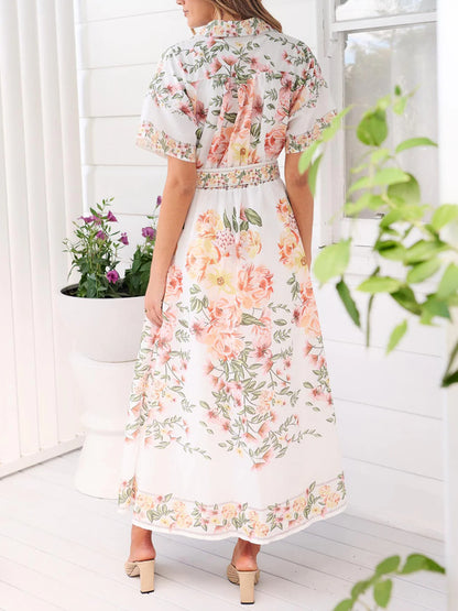 Temperamental Simple Printed Women's Holiday Dress