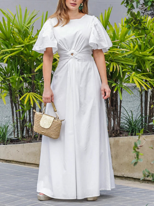 Temperament Pure Color Comfortable Party Women's Dress