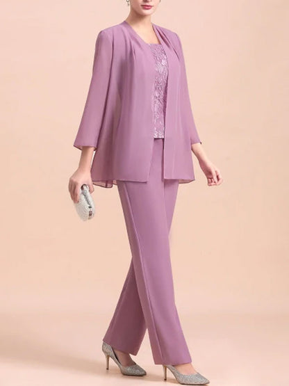 Temperament and elegant vest and cardigan women's three-piece suit