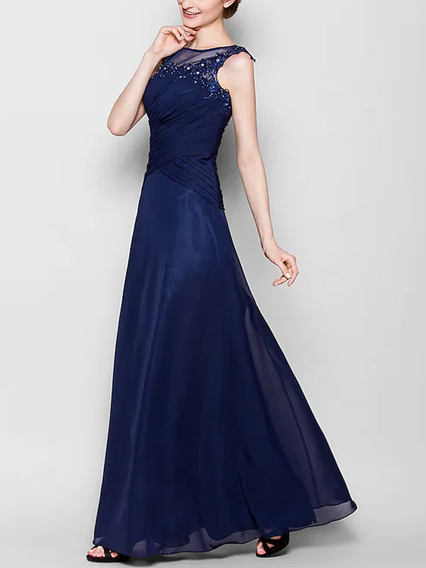 Round Neck Solid Color Maxi Dress