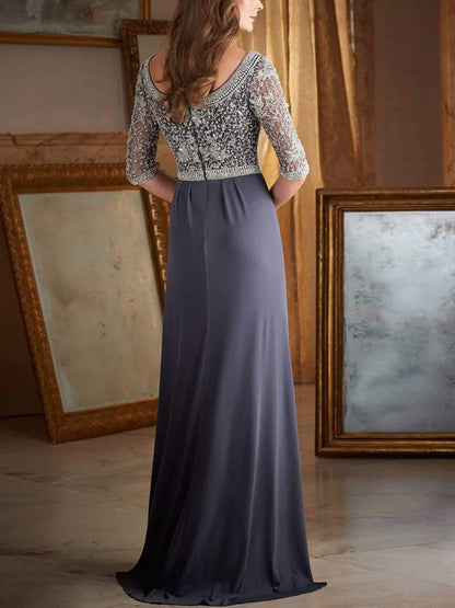 Round Neck Sequined Maxi Dress