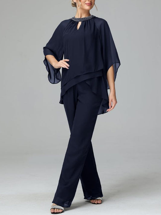 Temperament Chiffon Long Sleeve Temperament Women's Suit