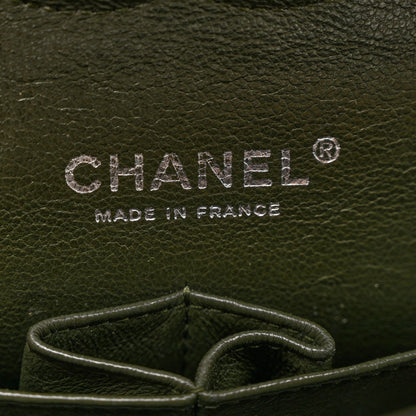 Chanel Caviar Quilted Medium Double Flap Dark Green