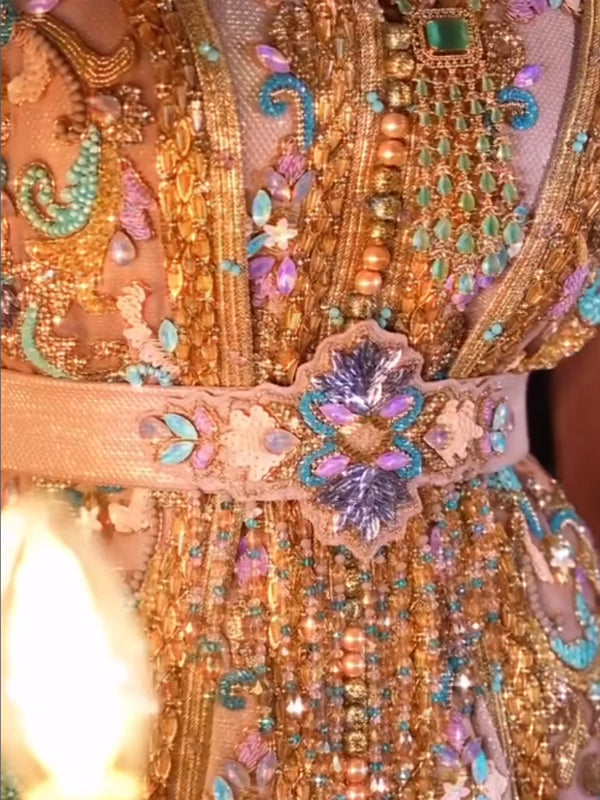 Sequined Elegant Mesh Evening Dress