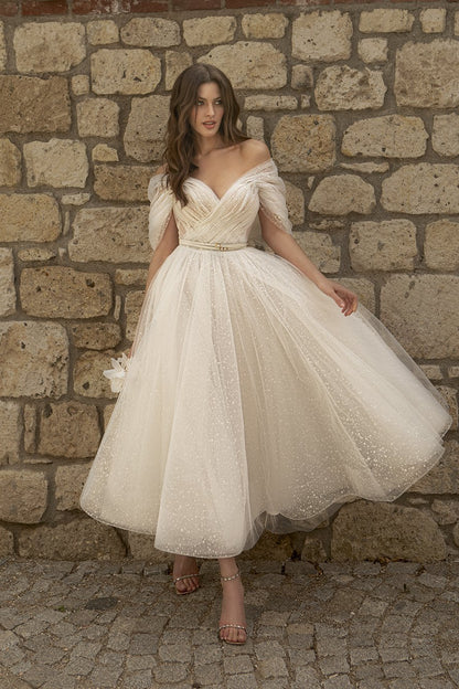 loveedsTM-Raglan sleeves V-neck dress midi dress