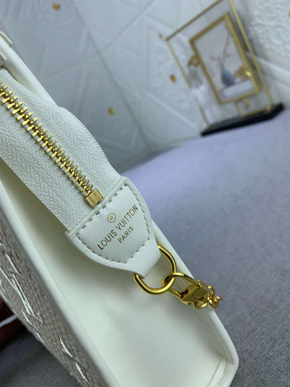 LV Soft Trunk White Taurillon Monogram