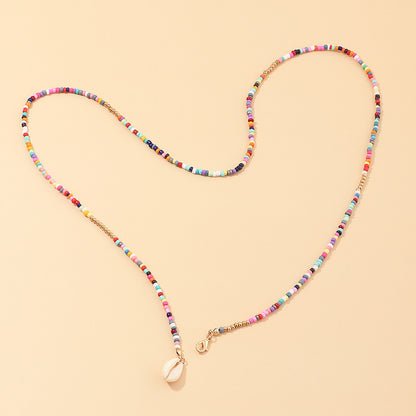 Colorful Rice Beads Shell Necklace