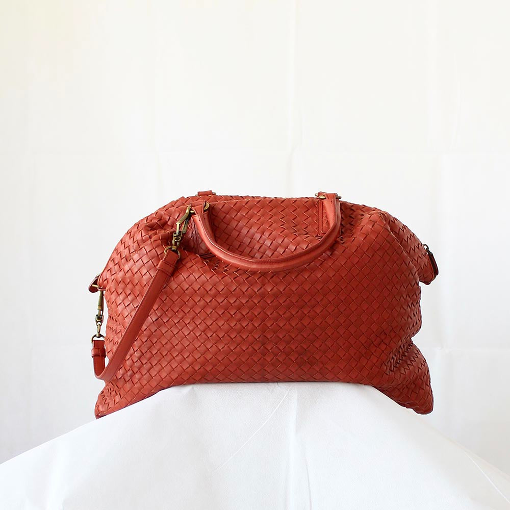 Bottega Veneta Intrecciato Red Large Bag