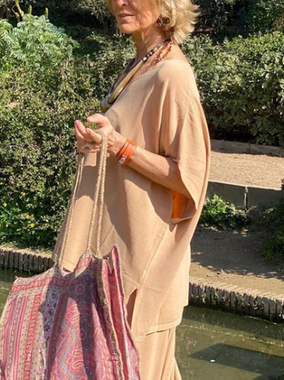 Comfortable Vacation Cotton Linen Women's Suits