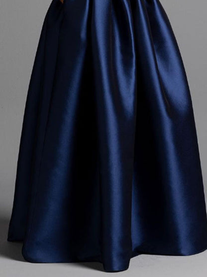 Halter Neck Temperament Satin Ladies Dress