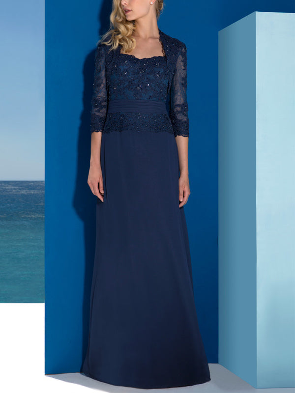 Lace Solid Color Maxi Dress