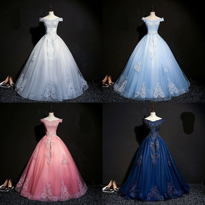 loveedsTM- Quinceanera Dress Gryffon Luxury Party Prom Dress Elegant Off The Shoulder Vintage Lace Embroidery Quinceanera Dresses