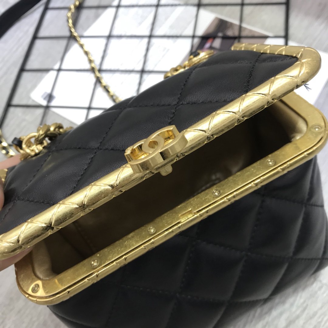 CHANEL  Quilted Micro My Crush Bag Black
