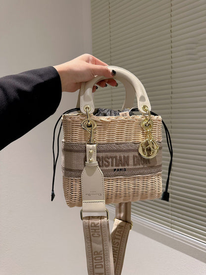 Christian Dior Lady Dior Natural Wicker