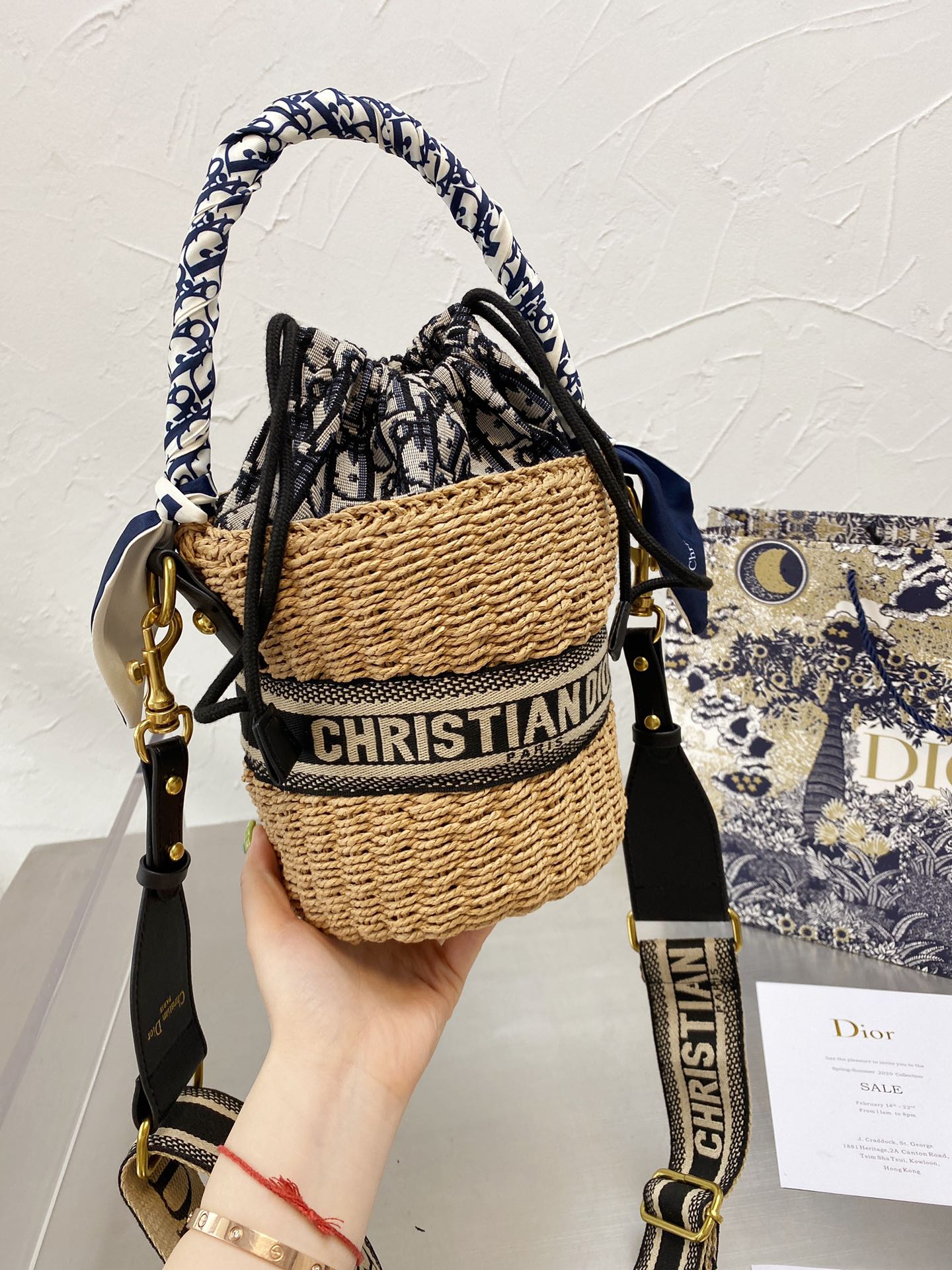 Dior Straw Bag Bucket