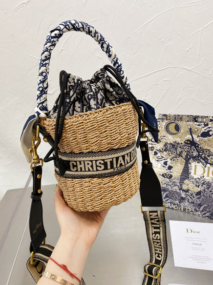 Dior Straw Bag Bucket