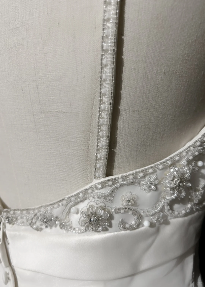 Unique Bridal Gown A Line Spaghetti Straps Long White 70s Wedding Dresses Vintage Bridal Gowns DH1145