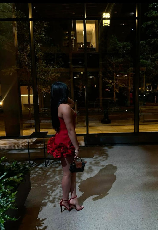 Sexy Sheath Strapless Red Satin Mini Short Formal 8th Grade Homecoming Dresses Summer Middle School Hoco Dress 18th Birthday Outfits DH1172