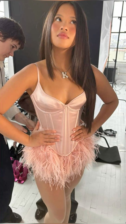 Cute Sheath Spaghetti Straps Satin Pink Mini Short Formal 7th Grade Homecoming Dresses Middle School Short Prom Dress Cocktail Birthday Outfits DH1403