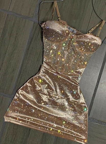 Unique Sheath Spaghetti Straps Sequin Short Mini Formal 7th Grade Homecoming Dresses Middle School Short Cocktail Night Dress Hoco Outfits DH1512