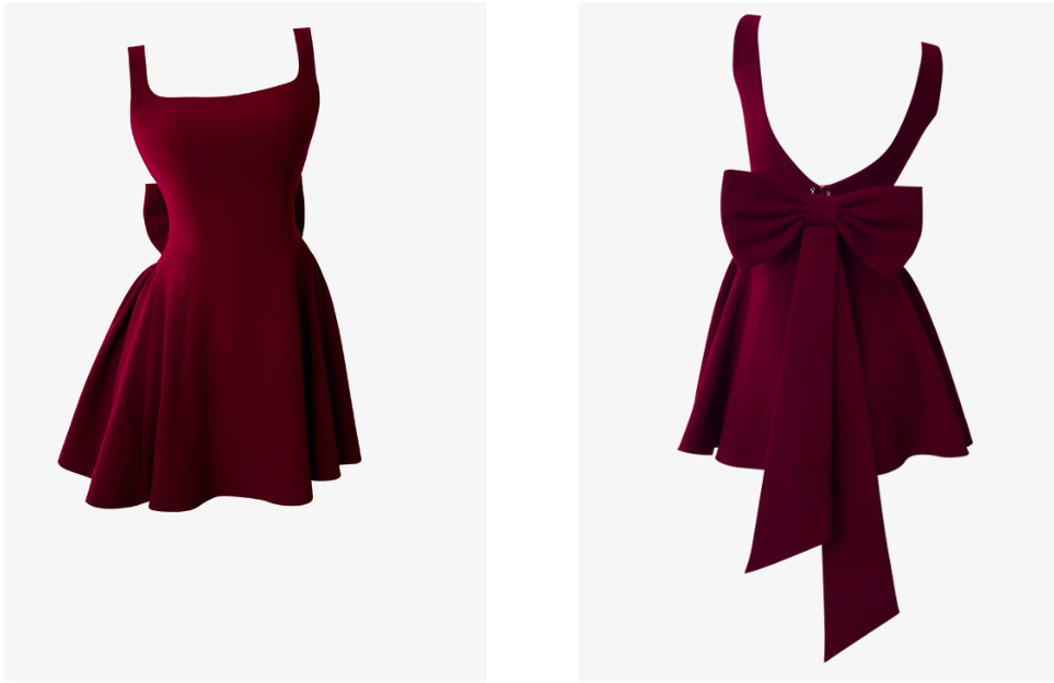 Cute Ball Gown Square Neck Burgundy Satin Grad Dress Inspo Short Mini Formal 8th Grade Homecoming Dresses High School Hoco Court Dress Graduation Dress Cocktail 18th Birthday Outfits D1941）