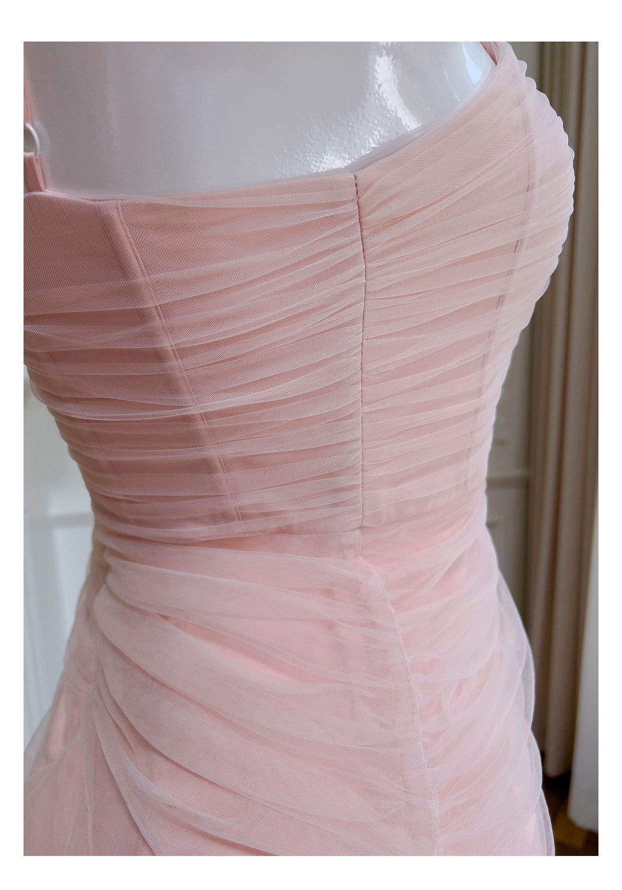 Modest A Line Spaghetti Straps Pink Tulle Formal 8th Grade Homecoming Dresses Middle School Short Birthday Gowns Graduation Dress Hoco Outfits DH2102