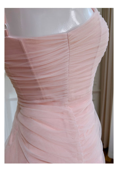 Modest A Line Spaghetti Straps Pink Tulle Formal 8th Grade Homecoming Dresses Middle School Short Birthday Gowns Graduation Dress Hoco Outfits DH2102