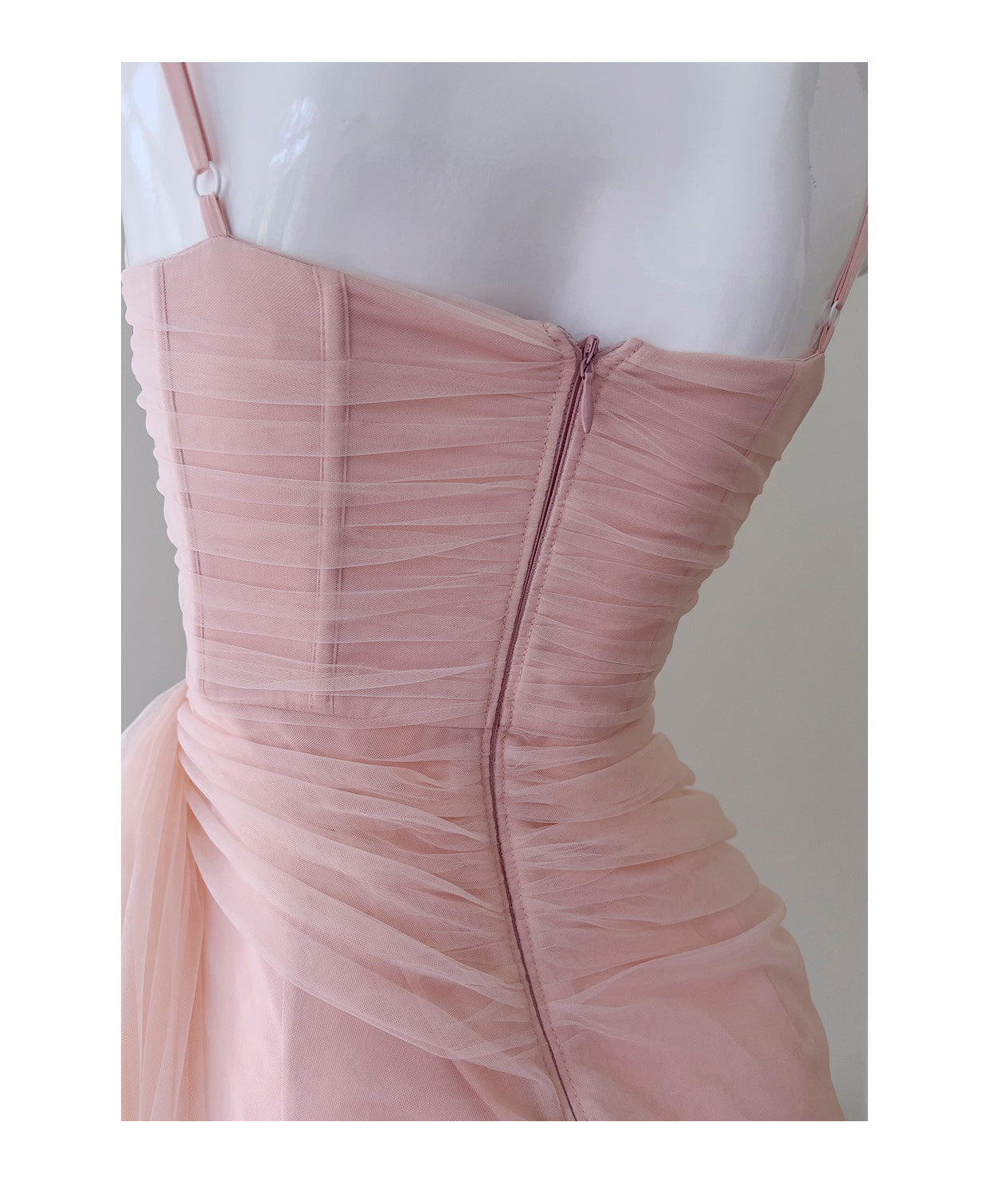 Modest A Line Spaghetti Straps Pink Tulle Formal 8th Grade Homecoming Dresses Middle School Short Birthday Gowns Graduation Dress Hoco Outfits DH2102