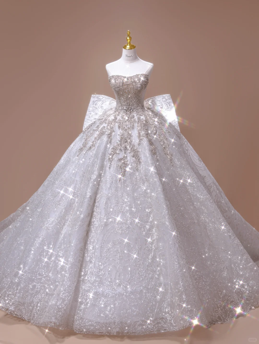 Timeless Bridal Dress Ball Gown Strapless Lace Sequin White Long Wedding Dress Long Wedding Dresses Modest Wedding Gowns DH2794