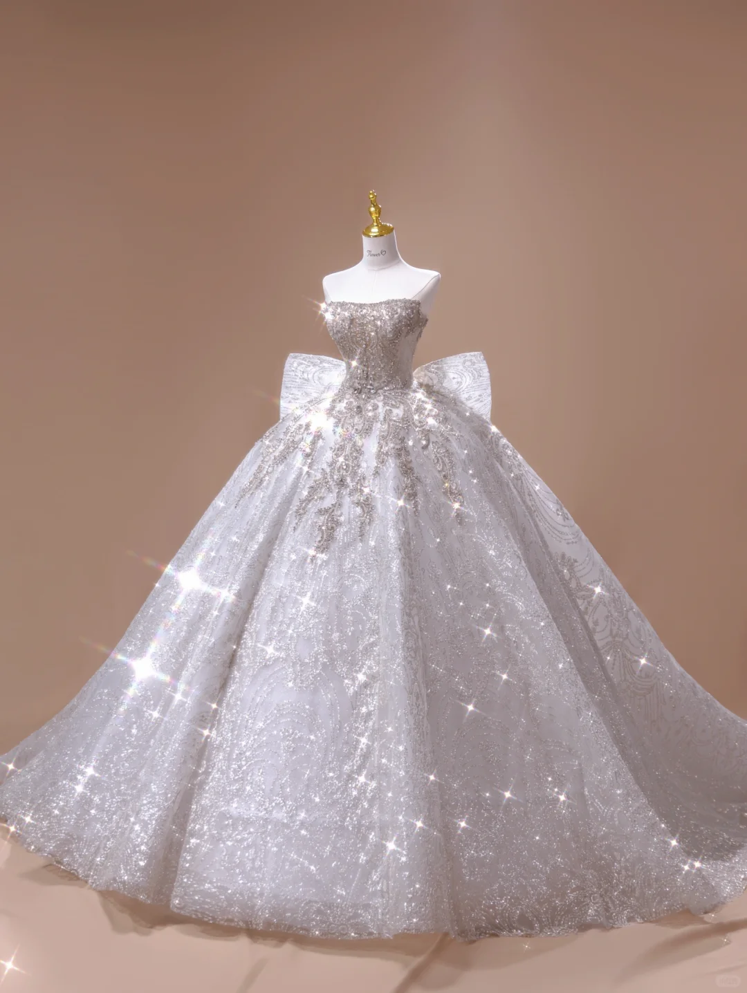 Timeless Bridal Dress Ball Gown Strapless Lace Sequin White Long Wedding Dress Long Wedding Dresses Modest Wedding Gowns DH2794