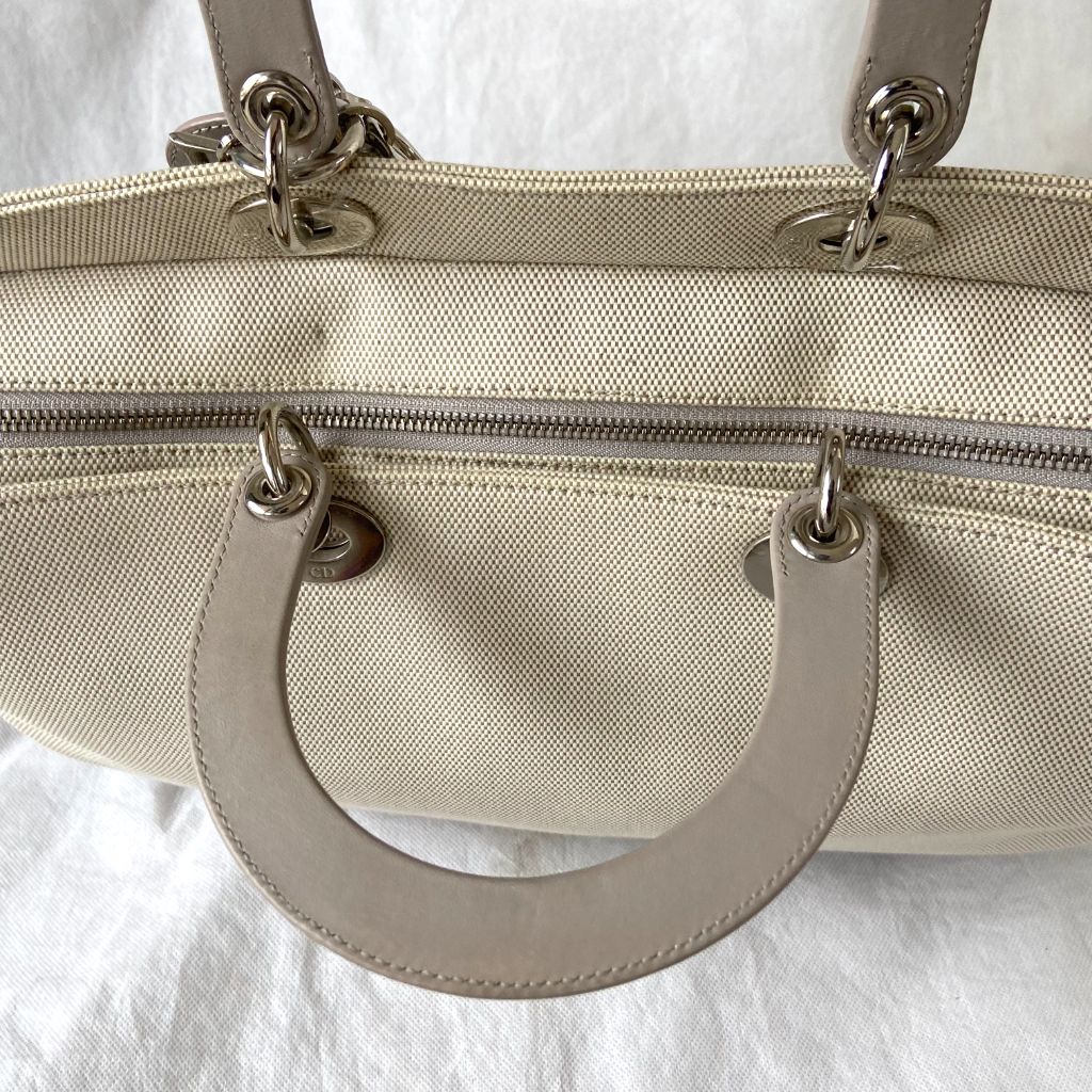 Dior Beige Leather Nappy Diaper Bag