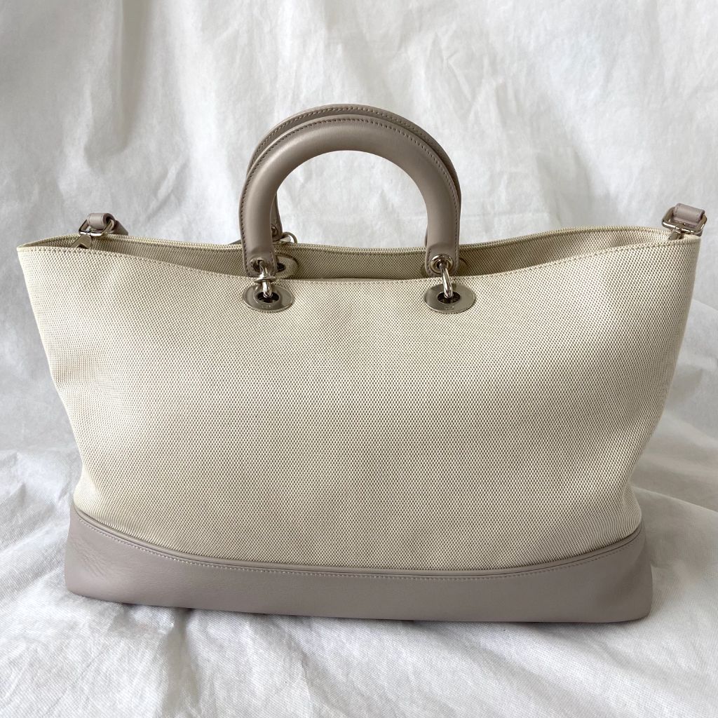 Dior Beige Leather Nappy Diaper Bag