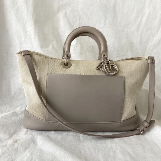 Dior Beige Leather Nappy Diaper Bag