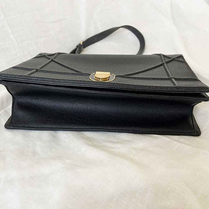 Dior Black Leather Large Diorama Flap Shoulder Bag