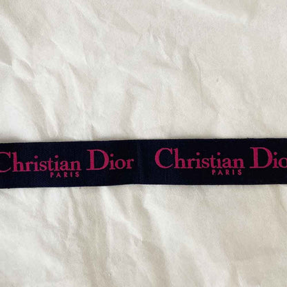 Dior Canvas Pink And Blue 'CHRISTIAN DIOR' Embroidery Bag Strap