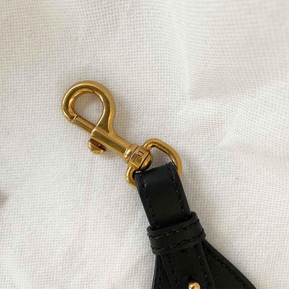 Dior Canvas Pink And Blue 'CHRISTIAN DIOR' Embroidery Bag Strap