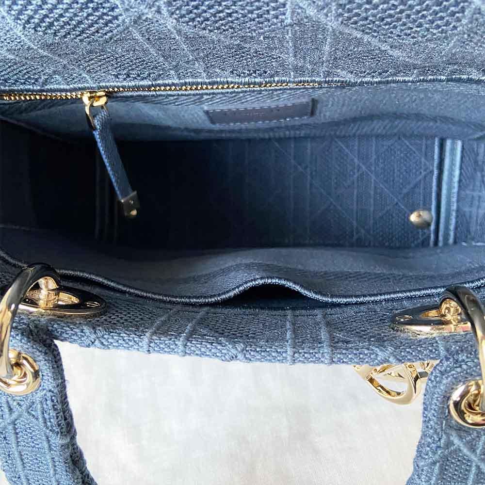 Dior D-Lite Embroidered Cannage Medium Bag