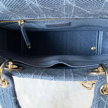 Dior D-Lite Embroidered Cannage Medium Bag