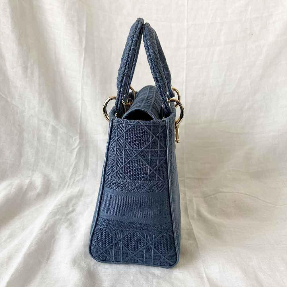 Dior D-Lite Embroidered Cannage Medium Bag
