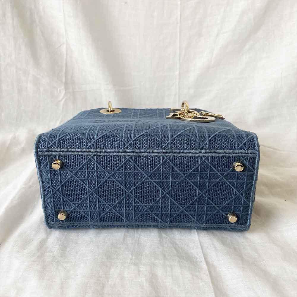 Dior D-Lite Embroidered Cannage Medium Bag