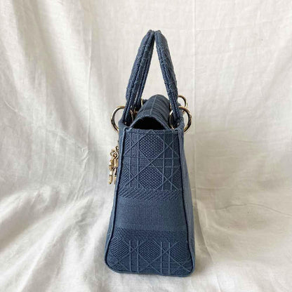 Dior D-Lite Embroidered Cannage Medium Bag