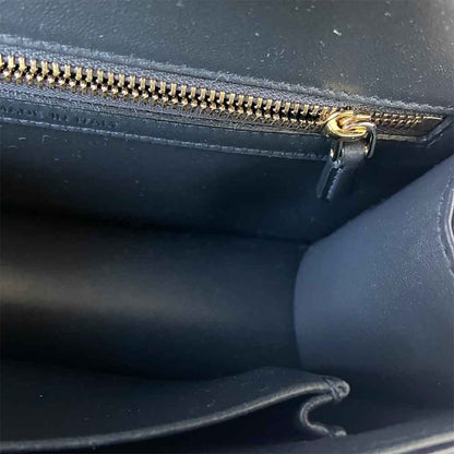 Dior Dark Blue Micro Cannage Patent Leather Small Diorama Shoulder Bag