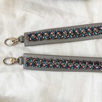 Dior Grey Cannage Leather Mini Lady Dior Tote