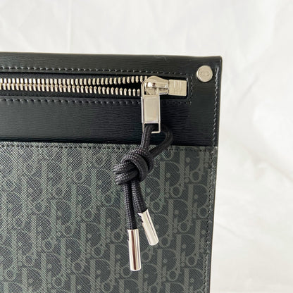 Dior Homme Oblique Leather Zip Pouch (for men)