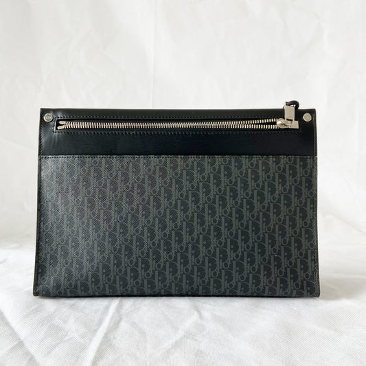 Dior Homme Oblique Leather Zip Pouch (for men)