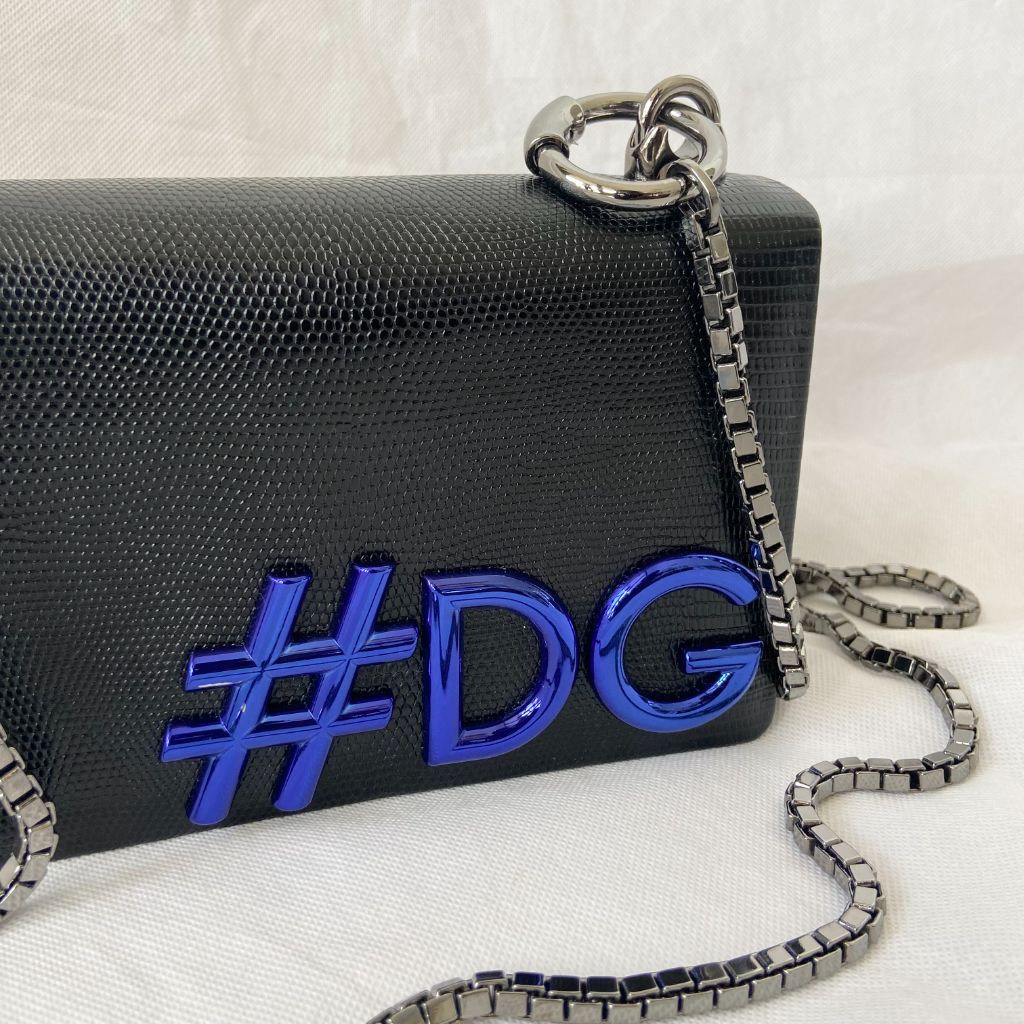Dolce & Gabbana Black DG Girls Hashtag Logo Bag