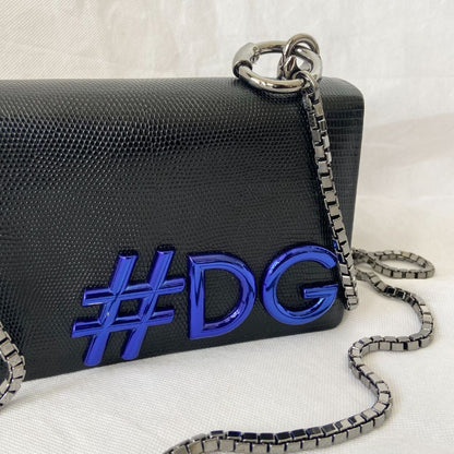 Dolce & Gabbana Black DG Girls Hashtag Logo Bag